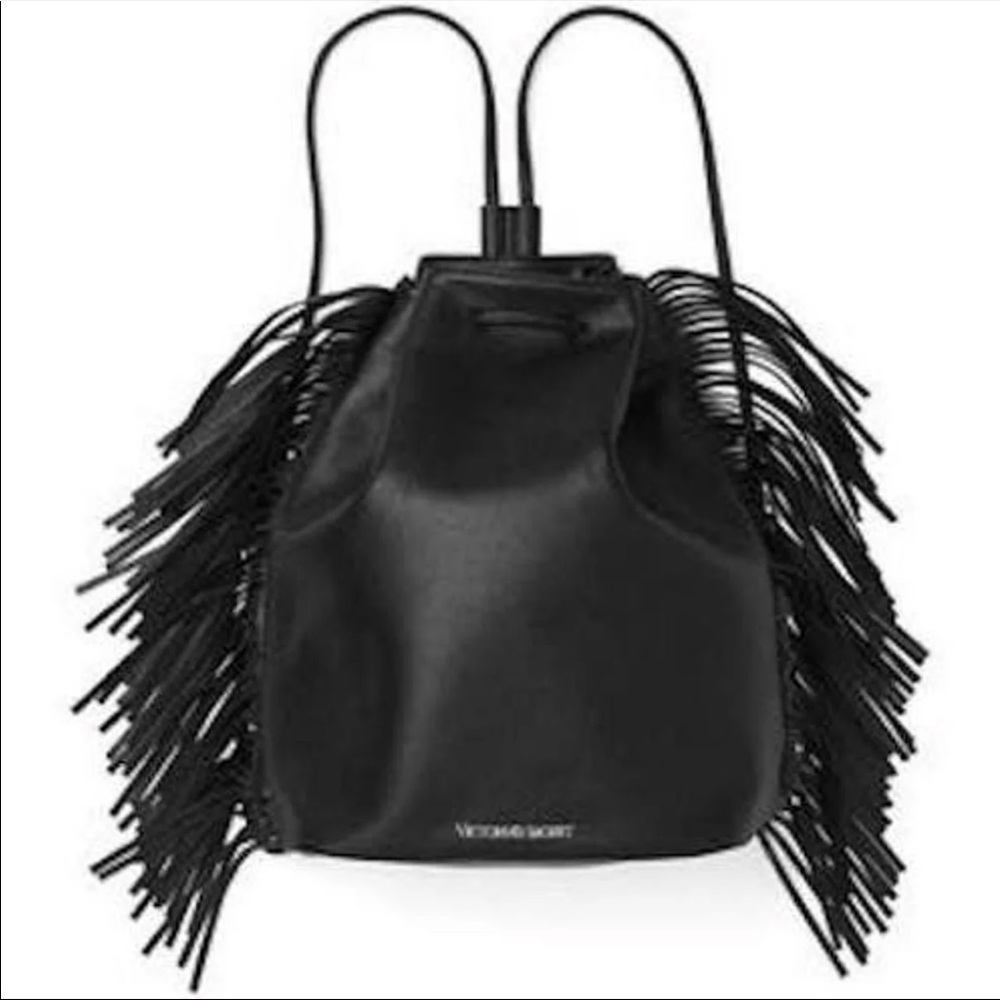 VS Faux Leather Fringe Shoulder Bag